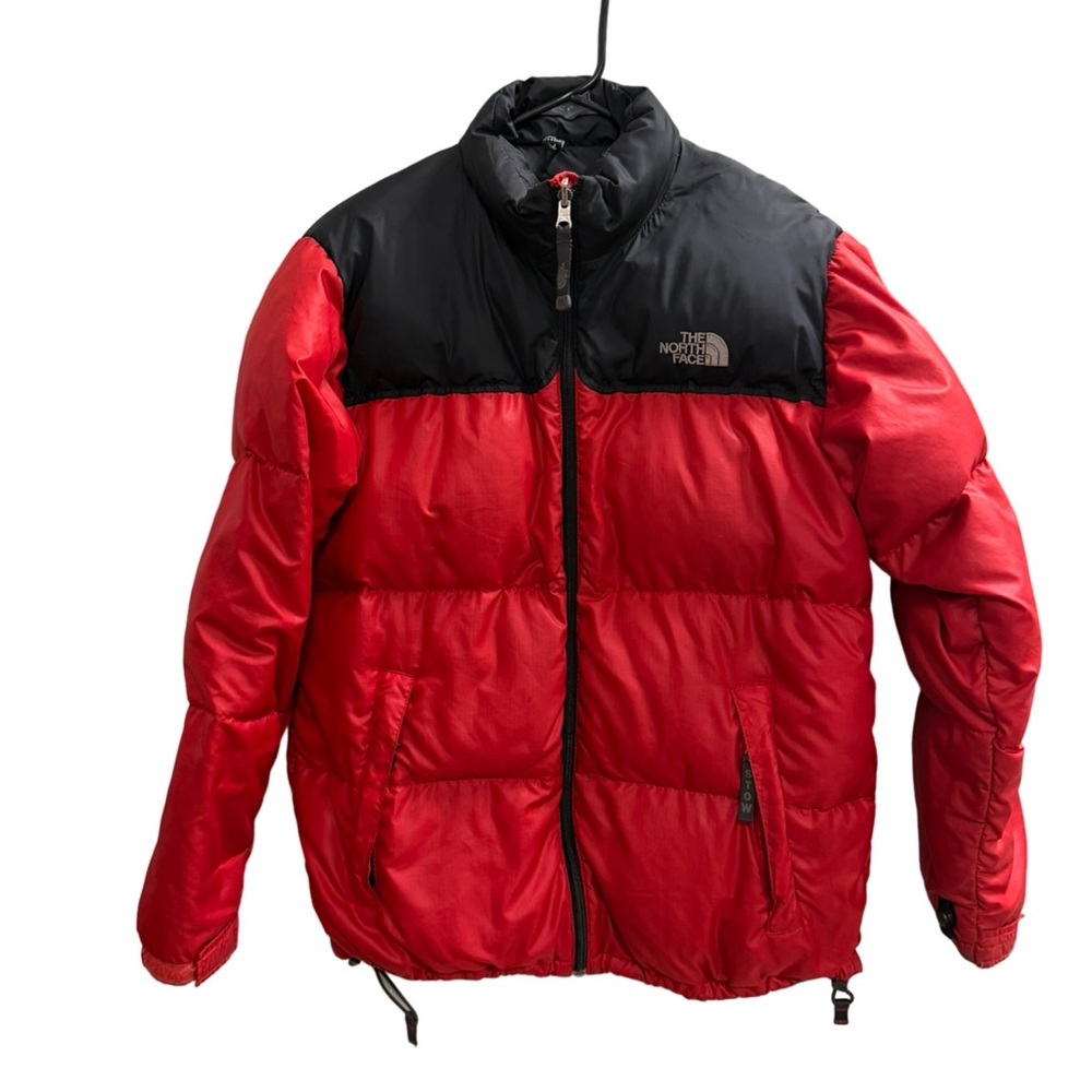 Vintage THE NORTH FACE 600 Down Retro Nuptse jacket Red Black Size XL Boys